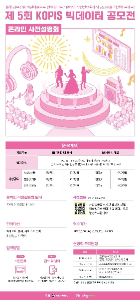 [예술경영지원센터] 6/30(월), 제5회 KOPIS 빅데이터 공모전 사전설명회 개최 안내 대표이미지